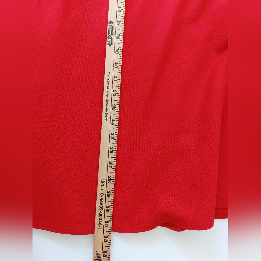 Houndstooth Red Circle Skirt size 16 Vintage 90s Mrs Claus Santa 50s Rockabilly - Picture 6 of 6